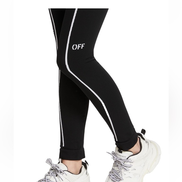 Off-white athletic tights - Picture 4 of 6